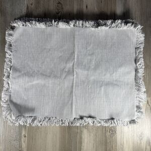 Ralph Lauren Home Light Gray Fringe Placemats Set Of 4